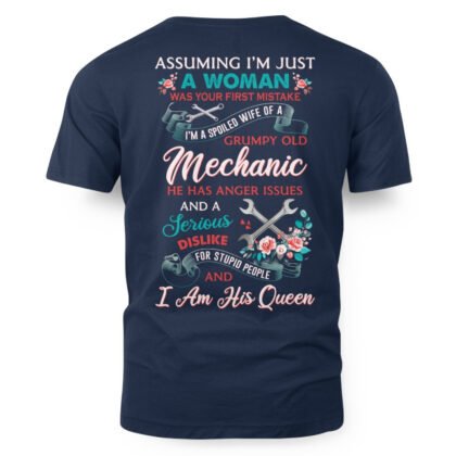 Spoiled Wife Of A Grumpy Mechanic - Mechanic Wife Quote T-Shirt